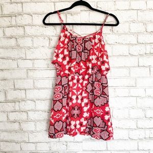 BCNU Geometric Print Sleeveless Mini Dress Medium